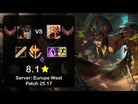 Cassiopeia Mid vs Azir - EUW GrandMaster - Patch 25.17
