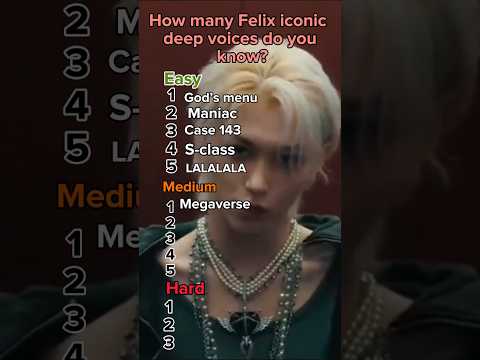 How many Felix deep voice lines do you know? #straykids #stay #skz #kpop stray kids fan test #felix