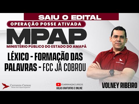 Concurso MPAP Léxico Formação de Palavras Língua Portuguesa Teoria FCC