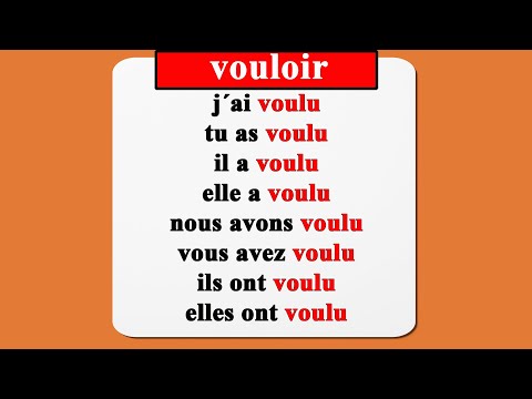 conjugaison le verbe vouloir au passé composé