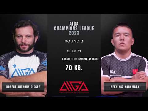 - 70 kg Robert Anthony Diggle The B-Team vs Bekniaz Karymbay Uulu KNT