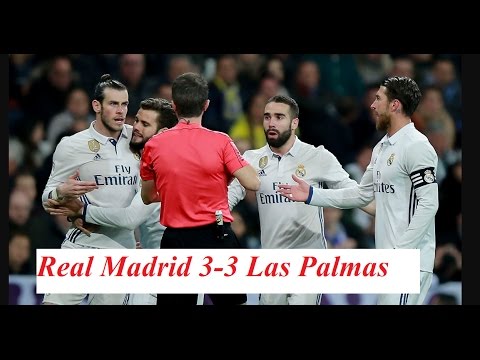 Real Madrid 3-3 Las Palmas,Cristiano Ronaldo acquires point with late prop as Gareth Bale sees red