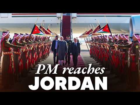 PM Modi arrives in Amman, Jordan