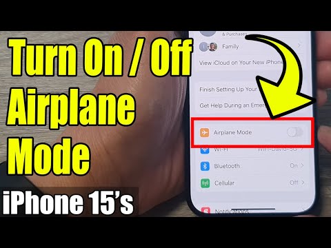 iPhone 15's: How to Turn On/Off Airplane Mode