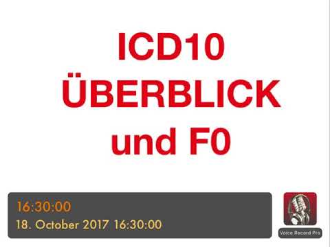PSYCHOTHERAPIE AUSBILDUNG - ICD 10 - Übersicht und F0
