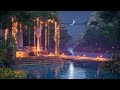 Peaceful Night by the Lake | Enchanted Gazebo by the Water | 8-Hour Ambient Relaxation Video