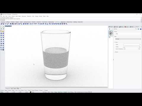 Modeling and rendering a simple glass with Rhino 6
