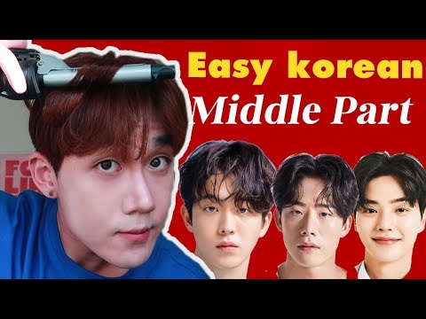 Easy 90s Korean Middle Part hair tutorial | Brute Choi