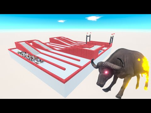 Escape From Fire Cape Buffalo - Last Survivor - Animal Revolt Battle Simulator