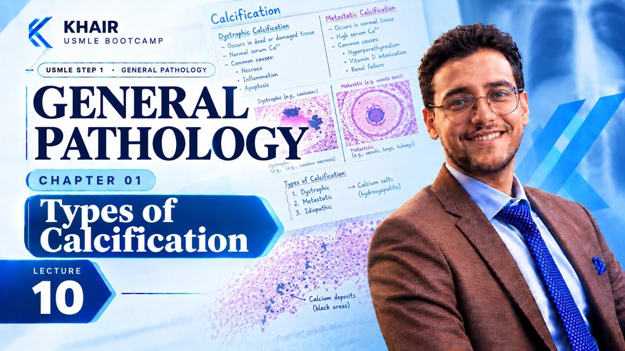 GENERAL PATHOLOGY 9 (Types of calcifications) | DR. KHAIR USMLE STEP 1 