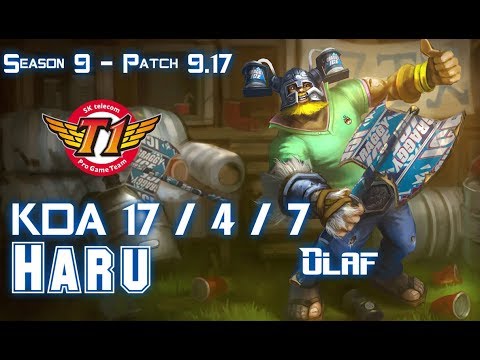 SKT T1 Haru OLAF vs SYLAS Jungle - Patch 9.17 KR Ranked