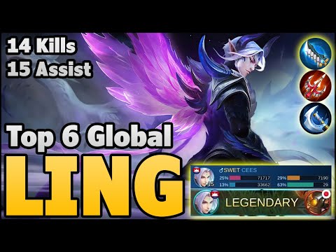 MLBB Top Global Ling Gameplay - Legendary - | 29 Kills + Assists