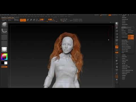 ZBrush Fibermesh Hair Timelapse (No Audio)