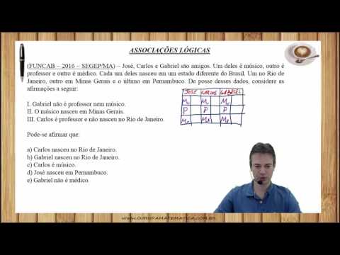 0816 - FUNCAB - ASSOCIAÇÕES LÓGICAS