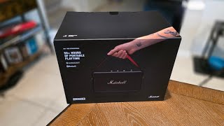 Video thumbnail for Marshall Kilburn III Portable Bluetooth Speaker - Black & Brass by J. Williams
