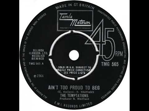 UK New Entry 1966 (221) The Temptations - Ain't Too Proud To Beg