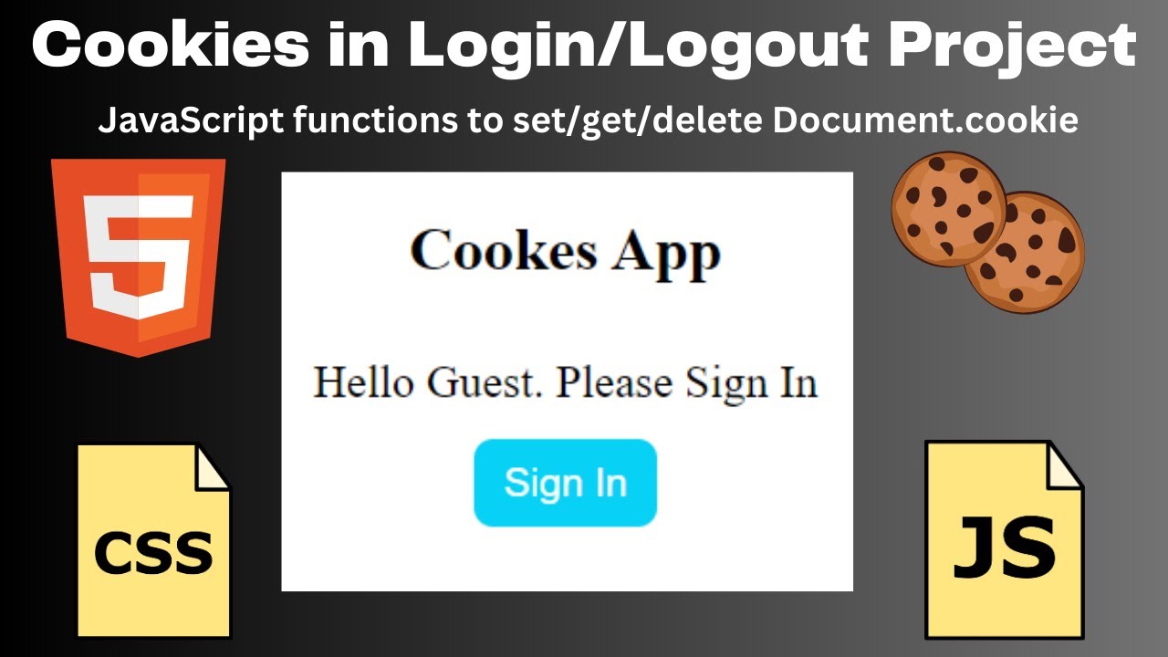 Learn how to use Cookies by building JS HTML CSS Project. Cookies in Web Development