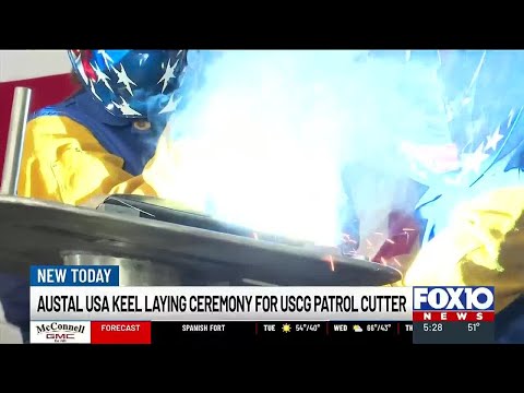 Austal USA holds keel laying ceremony for first US Coast Guard cutter