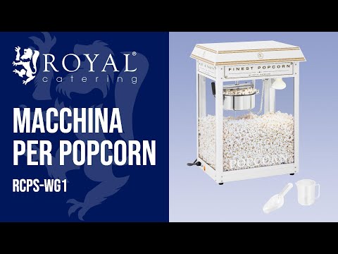 Video - Macchina per popcorn - bianca e dorata