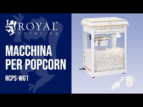 Video - Macchina per popcorn - Bianca e dorata
