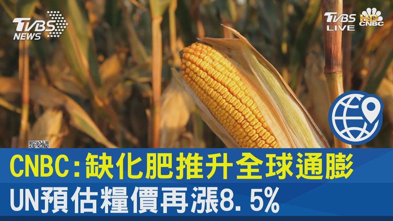 CNBC:缺化肥推升全球通膨 UN預估糧價再漲8.5%