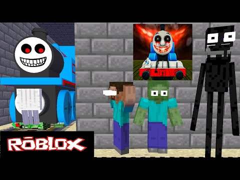 Monster School : ESCAPE THOMAS THE TANK ENGINE.EXE - Minecraft Animation