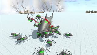 100xHP BOSSES VS 20x SABER-TOOTHED SPIDER - ANIMAL REVOLT BATTLE SIMULATOR