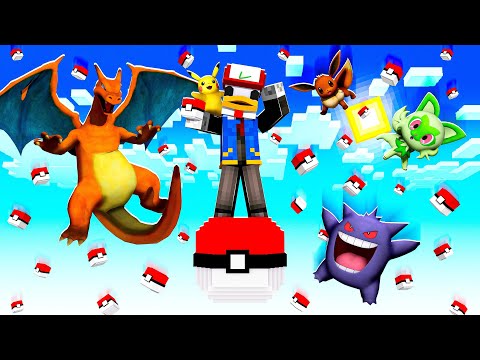 SOPRAVVIVO SOPRA UN SOLO BLOCCO DI POKEMON - MINECRAFT ITA
