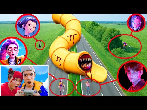 Mi DRON Captó a Slide Eater persiguiendo a los KPOP Demon Hunters a las 3AM en la vida real