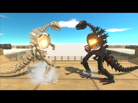 Godzilla Skeleton VS Godzilla Skeleton Black - Animal Revolt Battle Simulator