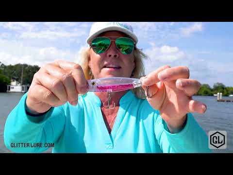 Misty Wells with Let's Take It Outside Fishes the Glitter Lure
