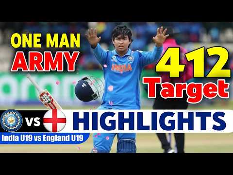 India Vs England Highlights Icc Under 19 World Cup Match 2026 | Ind Vs Eng Highlights