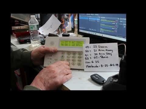 Ademco Vista, how to program a 5834-4 key fob, How to program alarm key fob