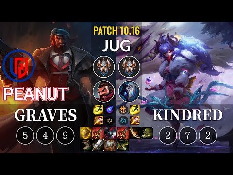 LGD Peanut Graves vs Kindred Jungle - KR Patch 10.16