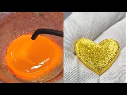Making 24K 99.99% Gold Heart