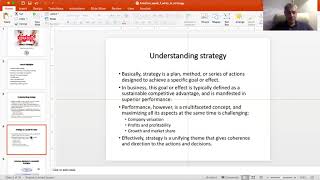 Strategic Management Lecture 1 - What is strategy?
