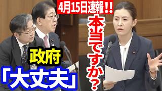 【参政党】4月15日速報！ペルシャ湾に日本人取り残し政府「助けられません」の衝撃回答…自衛隊が入れない制度の穴　吉川里奈 #国会質疑 【切り抜き】