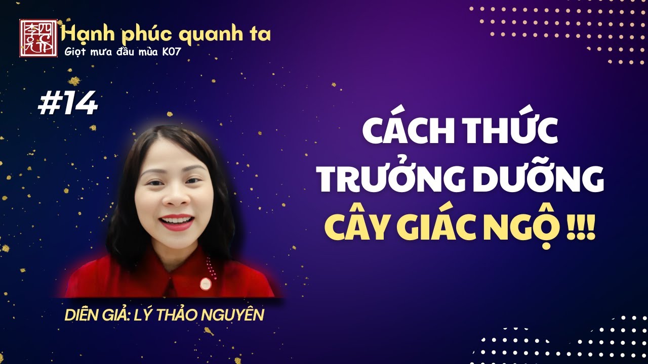 Hạnh Phúc Quanh Ta K07 - Buổi 14: Tứ Chánh Cần Và Tứ Như Ý Túc - Cách Thức Trưởng Dưỡng Cây Giác Ngộ