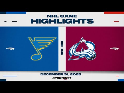 NHL Highlights | Blues vs. Avalanche - December 31, 2025