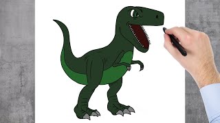 COMO DESENHAR DINOSSAURO TREX