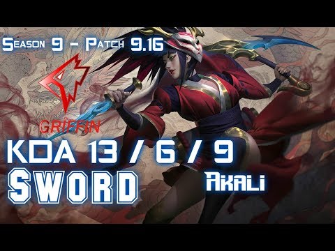 GRF Sword AKALI vs CAMILLE Top - Patch 9.16 KR Ranked