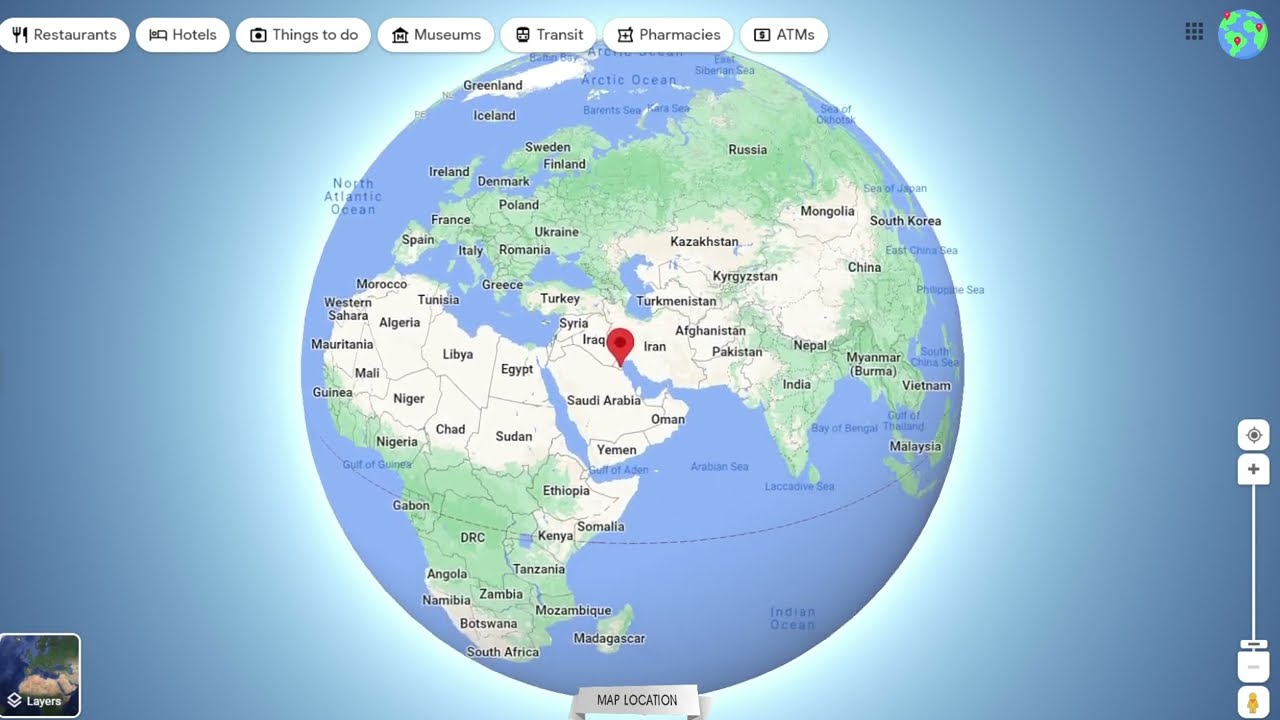 Where on the map is the capital of Kuwait - Kuwait City