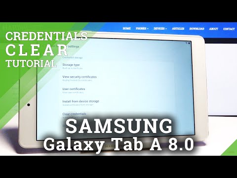 How to Clear Credentials in SAMSUNG Galaxy Tab A 8.0 – Credential Storage