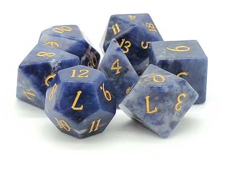 Old School Gemstone Bluestone Stone Dice Set Video