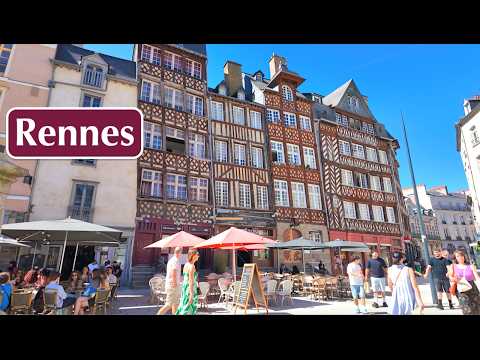 Rennes, France 🇫🇷 ☀️ - Walking tour in Rennes - Rennes 4K HDR