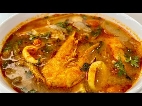 Easy Tom Yum Soup Recipe |Flavourful Thai Soup Recipe | Seafood Tom Yum