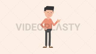Man Pointing to the Right Animation [MOV & GIF]