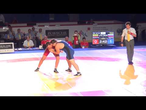 JR WORLD GR - 120kg final Semenov (RUS) dec. Knystautas (LTU)