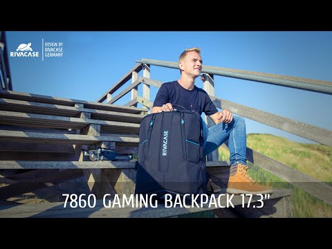 Kuprinė Rivacase Borneo 7860 žaidimų mėgėjams 17.3" (juoda) video