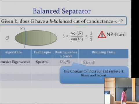 Near-Linear Time Approximation Algorithm for Balanced Separator - Sushant Sachdeva